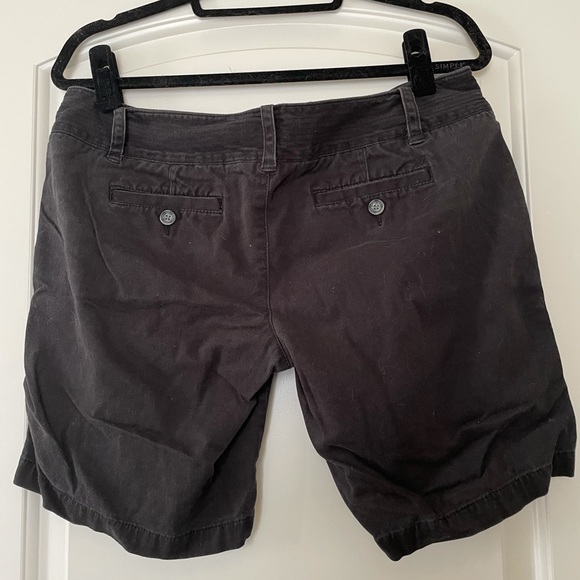 Black Soft Midi Shorts - Picture 2 of 2